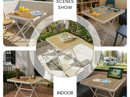 4 Piece Set Of Single Chairs With A Folding Square Table