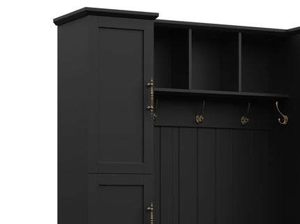 Hall Tree With 4 Side Cabinets