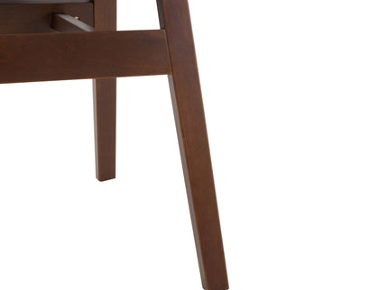 Modern Boucle Fabric Upholstered Side Chair, Bentwood Frame - White / Walnut