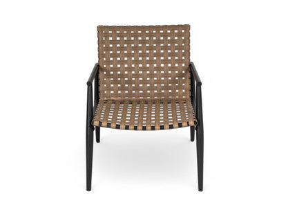 Outdoor Chat Set, 2 Chairs & Side Table - Black / Brown