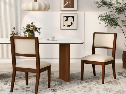 Compact Ergonomic Upholstered Side Chairs (Set of 2)