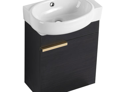 Wall Mounted Bathroom Vanity With Sink And Storage Rack, Soft Close Doors