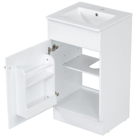 Bathroom Vanity With Sink, Cabinet With Adjustable Shelf