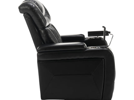 270 Degree Swivel Power Recliner With Tray Table, Phone Holder, Cup Holder, USB Port