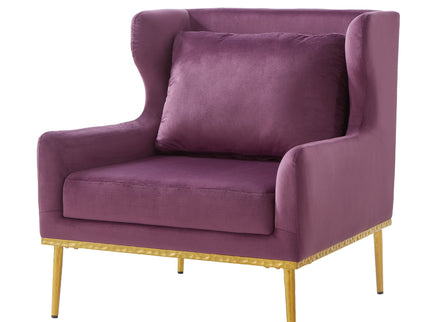 Elegant Curved Armrest Accent Armchair