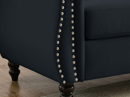 Chesterfield Sofa With Rolled Arms And Nailhead Trim