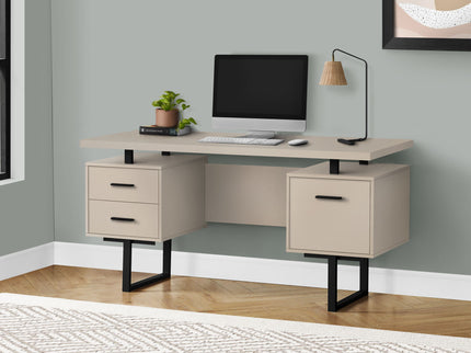 Computer Desk For Home Office, Laptop, Left, Right Set - Up, Storage Drawers, Contemporary & Modern