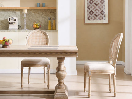 French Country Dining Chairs & Round Back (Set of 2)