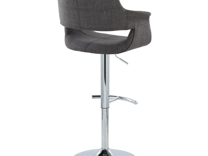 Vintage Flair - Mid Century Modern Adjustable Barstool With Swivel With Rounded T Footrest (Set of 2)