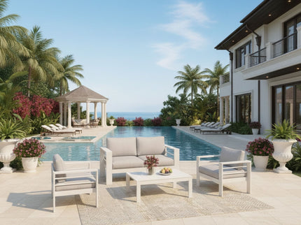 Outdoor Patio Set With All-Weather Thick Cushions