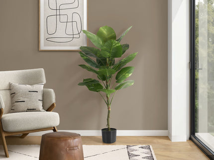 54" Tall, Artificial Plant, Dieffenbachia Tree, Indoor, Faux, Fake, Floor, Greenery, Potted, Real Touch, Decorative - Green / Black