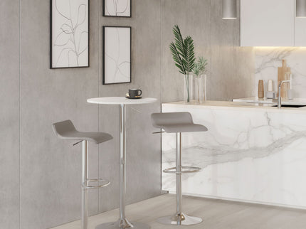 Adjustable Contemporary Bar Table - White