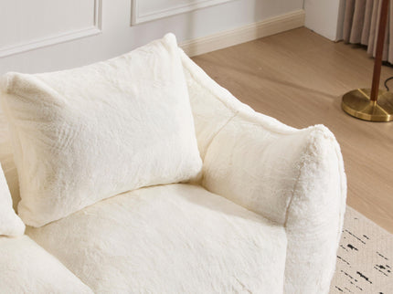 Giant Bean Bag Couch, Ultra Soft Fluffy Loveseat For Living Room