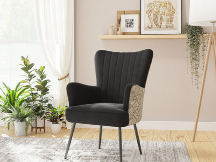 Accent Chair With Unique Print Fabric