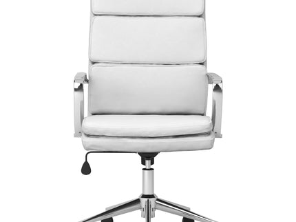 Molly - Upholstered Adjustable High Back Office Chair With Base - White
