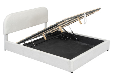 Upholstered Platform Bed With Hydraulic Storage System