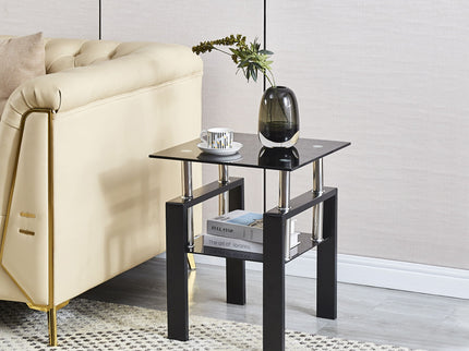 Tempered Glass Table With Storage