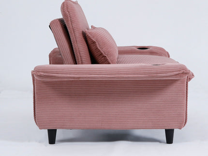 Modern Fabric Multi-Functional Sofa Bed With Adjustable Armrests And Backrests