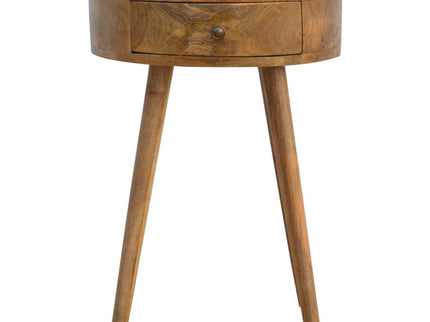Nordic Chestnut Circular Nightstand