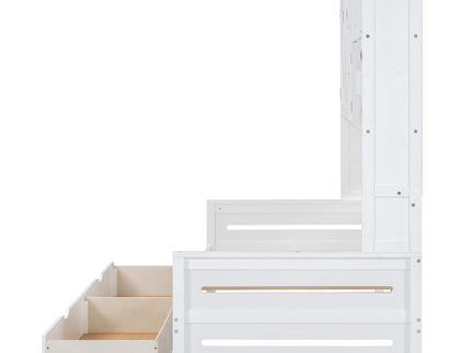 Daybed With All-In-One Cabinet And Shelf