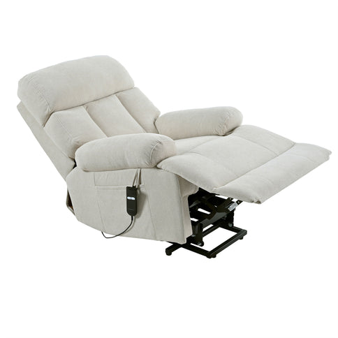 Oversized Power Lift Recliner Chai With Remote Control, Side Pocket, Spacious Seat