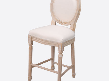 French Country Bar Chairs & Round Back (Set of 2)