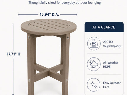 Round Outdoor Side Table