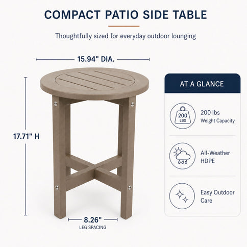 Round Outdoor Side Table