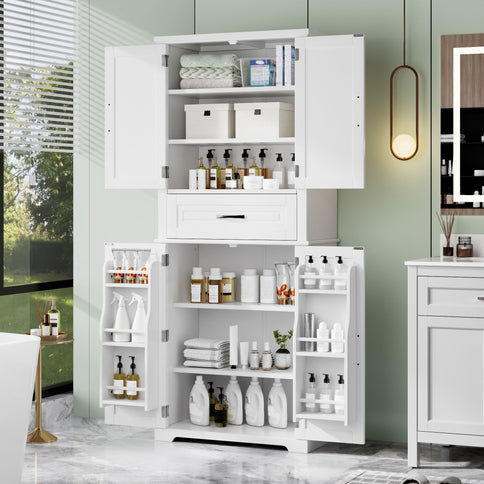 Bathroom Storage Cabinet With Drawer And Adjustable Shelf