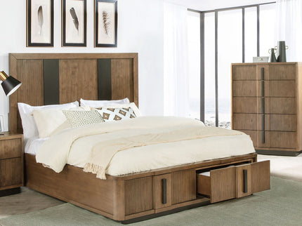 Moraga - 5 Drawer Chest Of Drawers - Ash Brown
