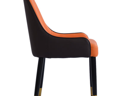 Modern Sponge-Filled Dining Chair, Solid Wood Metal Legs, Suitable For Restaurants, Living Rooms And Rooms (Set of 2)