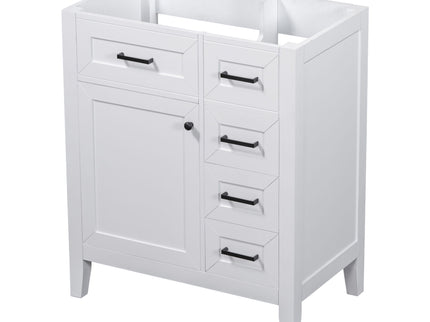 Modern Bathroom Vanity Base Only With Drawers, Freestanding Design