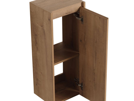 Modern Wall Mounted Bathroom Vanity With Resin Sink And Side Cabinet, Soft Close Drawer, Imitative - Imitative Oak