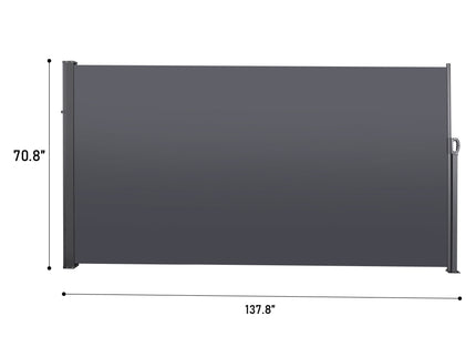 Retractable Side Screen Awning, Uv Resistant, Waterproof, Patio Privacy Screen For Garden, Balcony, Courtyard