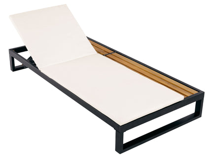 Chaise Lounge Set, 5 Position Adjustable, Flat Side Surface Storage