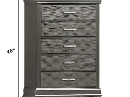 1 Piece Chest With Unique Drawers - Gray
