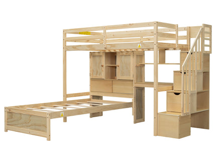 Loft Bed With Built In Desk And Staircase