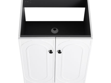 Contemporary Freestanding Bathroom Vanity With Resin Sink & Soft-Close Cabinet Doors