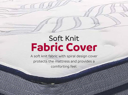 King Size Hybrid Plush Foam Mattress, Soft Polyester Knit Cover, Multi Layer Foam Mattress - White / Gray