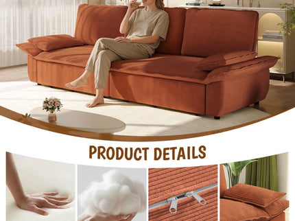 King Size Pull Out Sofa Bed, 3 In 1 Convertible Multifunctional