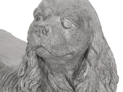 Cocker Spaniel Dog Statue - Gray