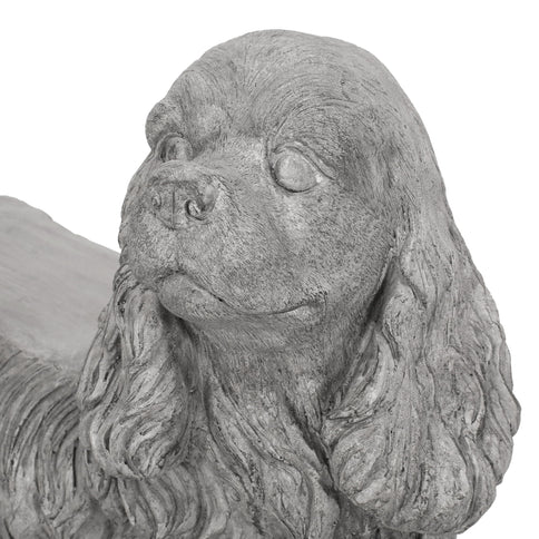 Cocker Spaniel Dog Statue - Gray