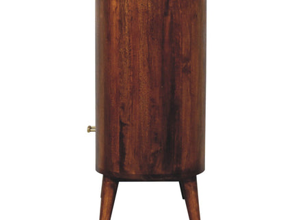 Cortez - T Bar Open Slot Cabinet - Dark Brown