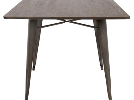 Oregon - Industrial / Farmhouse Dining Table - Espresso