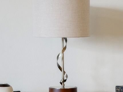 Nightstand Desk Lamp With Twisted Base - White
