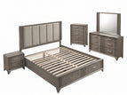 Dark Gray / 5 Pc. Bed, Nightstand, Chest, Dresser, Mirror / Queen
