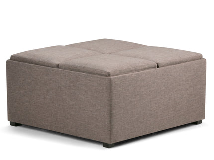 Avalon - Square Coffee Table, Storage Ottoman