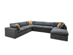 Dark Gray / 2 Pc. 5 Seater Sectional, Ottoman