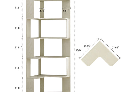 L-Shaped Corner Bookshelf