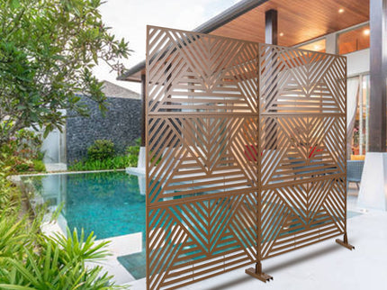 Freestanding Outdoor & Indoor Freestanding Metal Privacy Screen